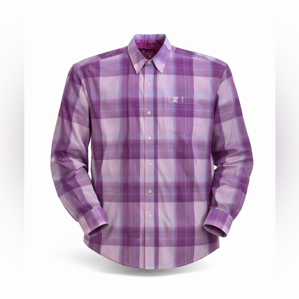 Twenty X Women’s Western Plaid Button Up Long Sleeve Pocket Shirt Size Large
